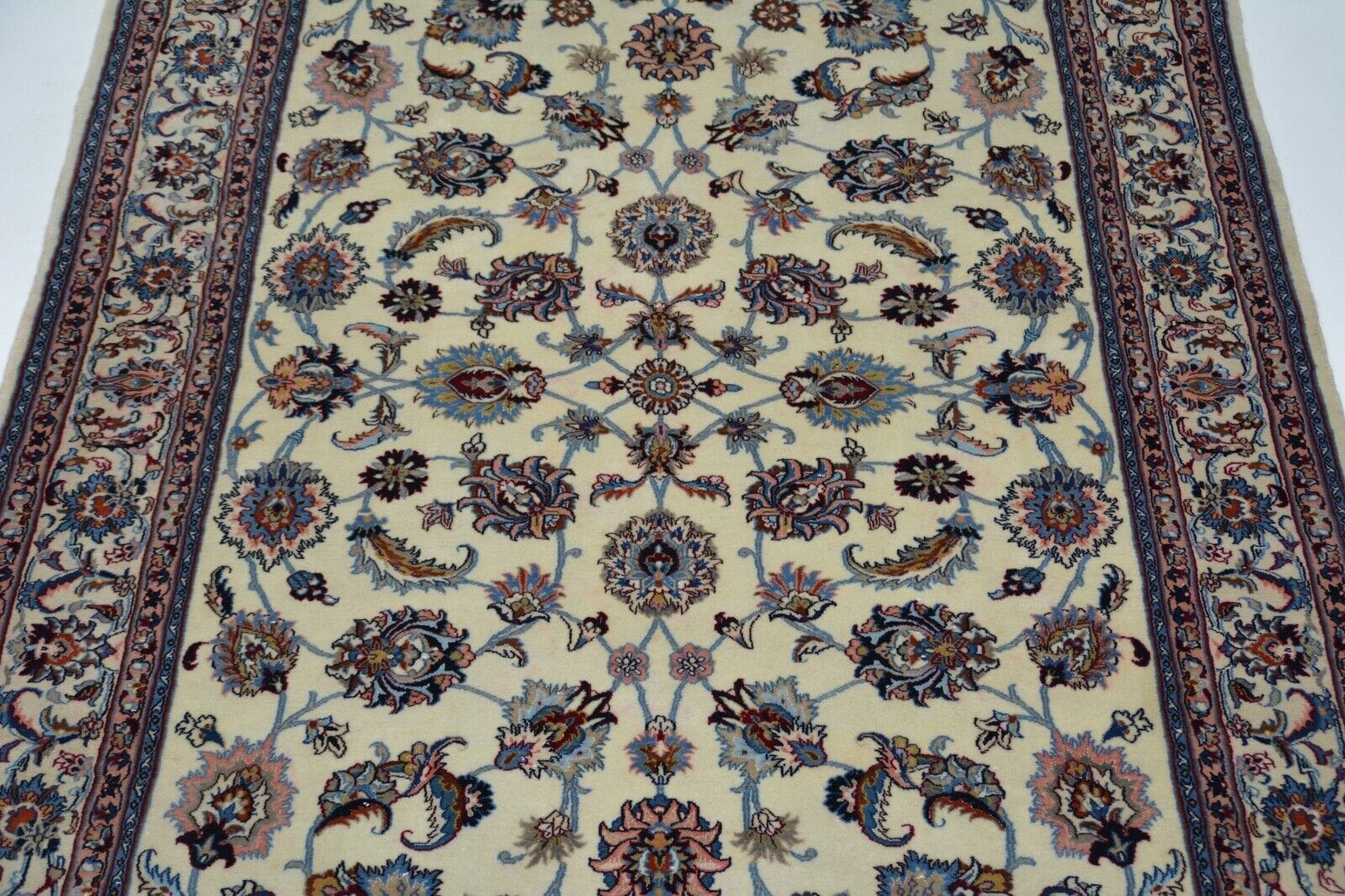 Kashan Persian Rug — hand-knotted, 296 × 193 cm, Wool & Silk