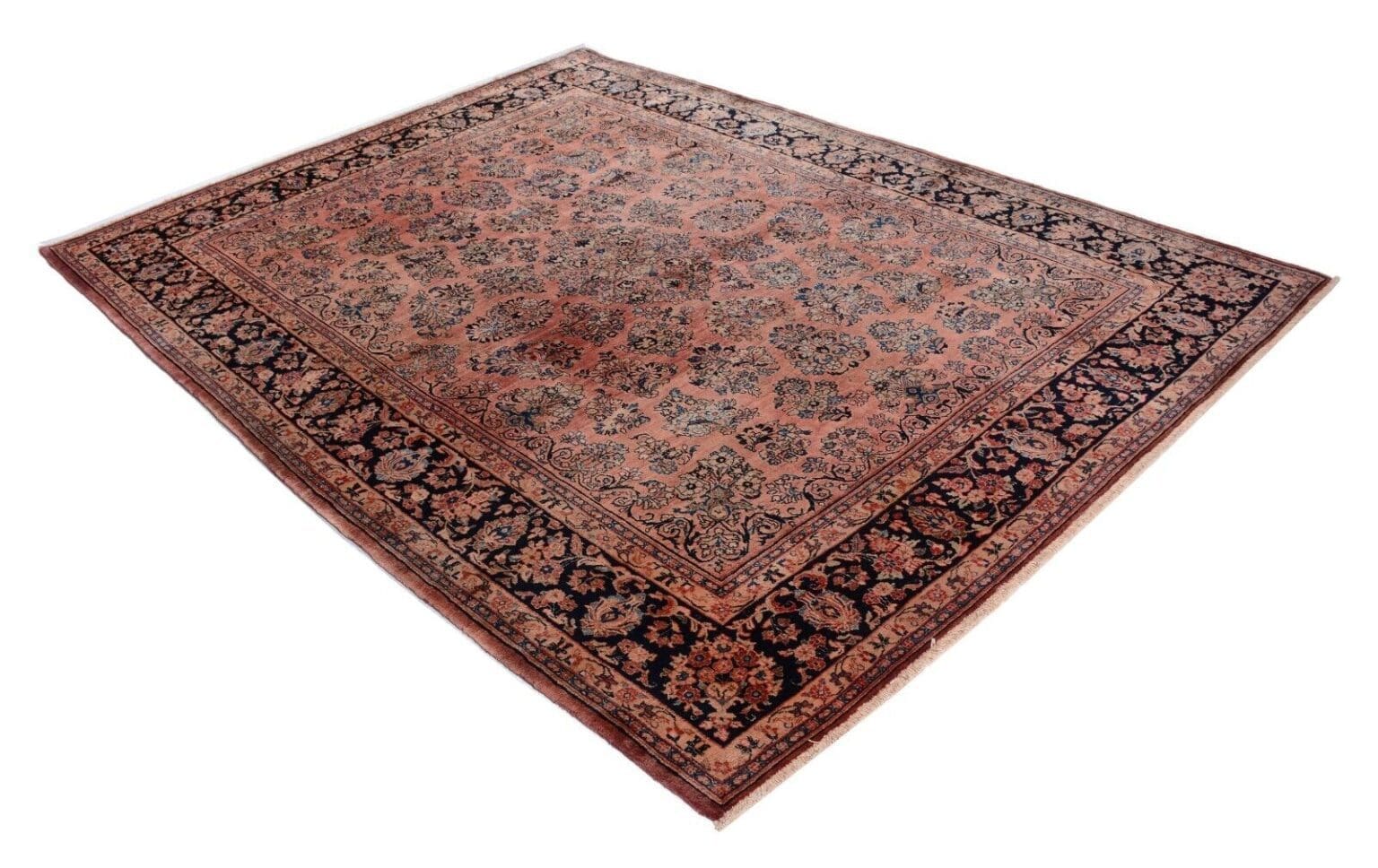 h1-handgeknupfter-antiker-perserteppich-sarough-im-amerikanischen-stil-373-x-1 Persian Rug Sarouk 373 x 273 cm Wool Hand-knotted
