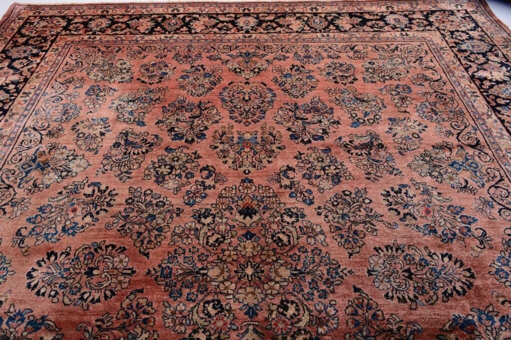 h1-handgeknupfter-antiker-perserteppich-sarough-im-amerikanischen-stil-373-x-8 Persian Rug Sarouk 373 x 273 cm Wool Hand-knotted