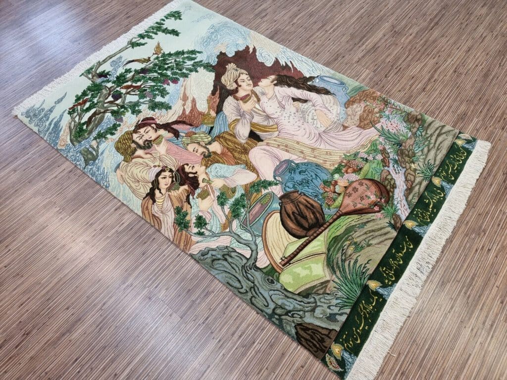 Persian Rug Tabriz 165 x 112 cm Cork Wool Hand-knotted