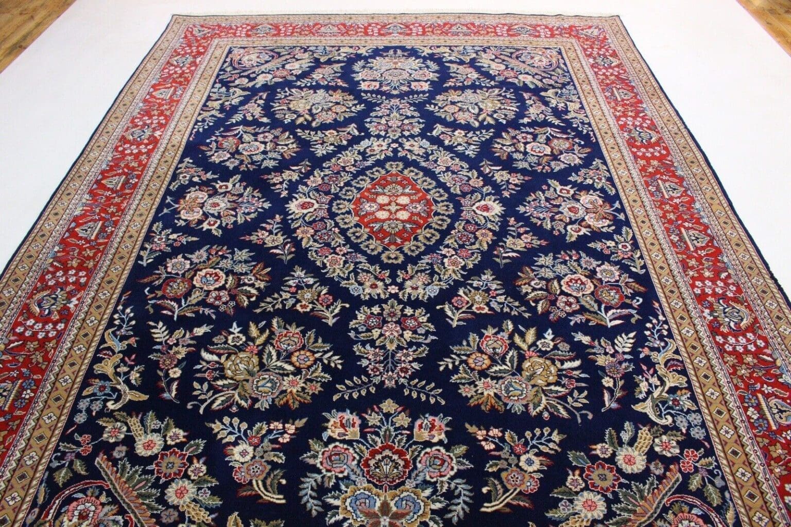 Oriental Rug Qom Design 350x250 cm Cork Wool Hand-knotted