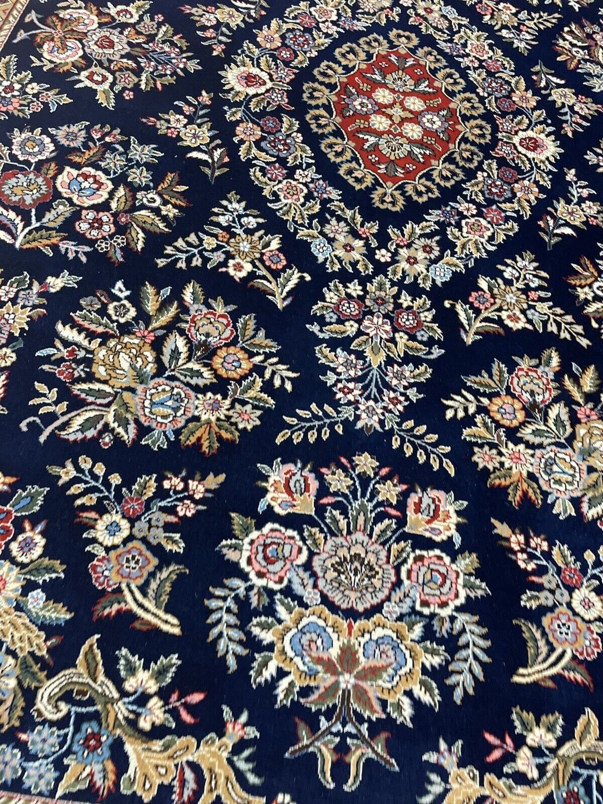Oriental Rug Qom Design 350x250 cm Cork Wool Hand-knotted