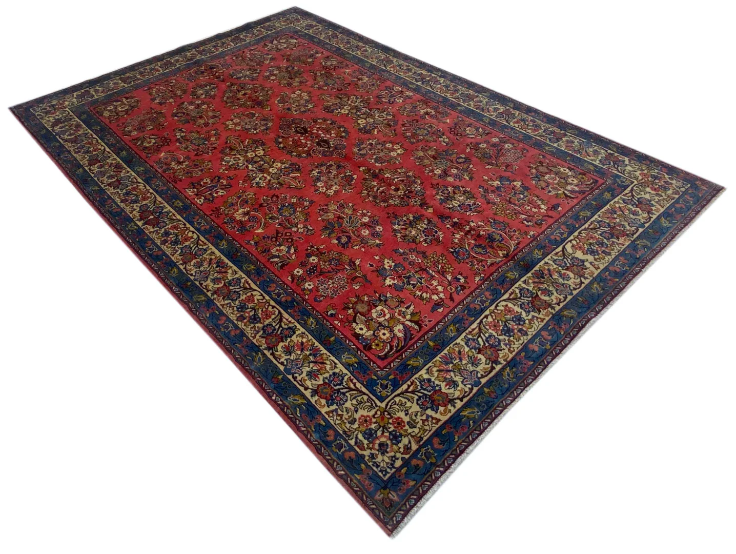 schoner-sarough-perserteppich-327-x-216-cm-florales-design-1-2 Persian Rug Sarouk 327 x 216 cm Wool Hand-knotted