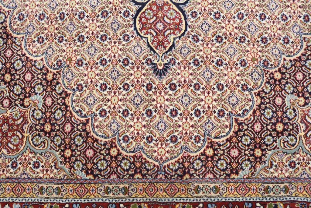 moud-teppich-283-x-188-cm-300000-knoten-m-medaillon-florale-muster-1-4 Persian Rug Moud 283 x 188 cm Wool Hand-knotted