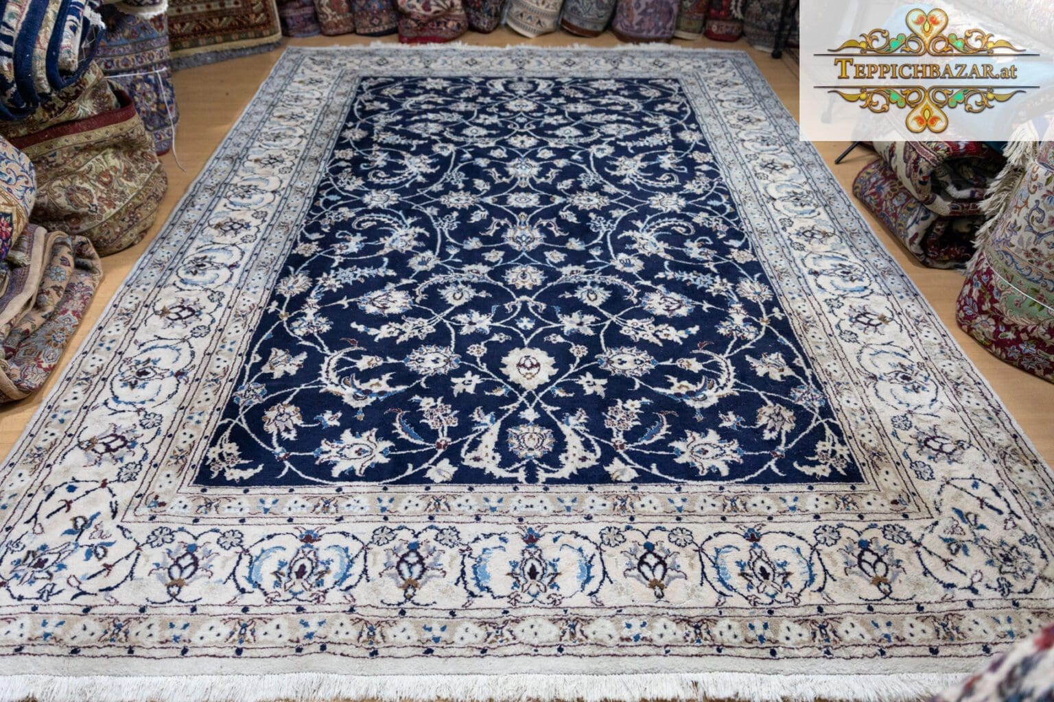 Persian Rug Nain 343 x 245 cm Wool Hand-knotted