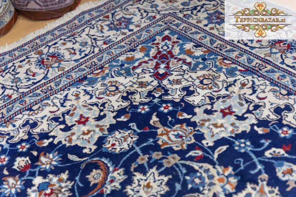 Persian Rug Nain 354x243cm Wool Silk Hand-knotted