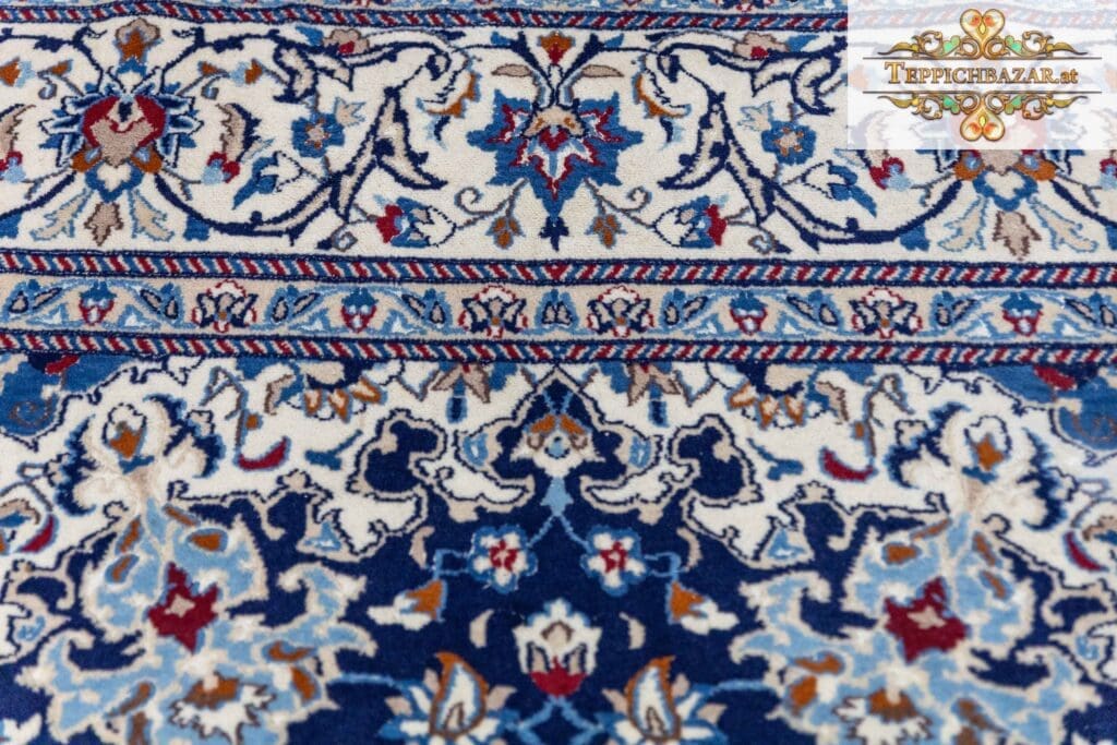 Persian Rug Nain 354x243cm Wool Silk Hand-knotted