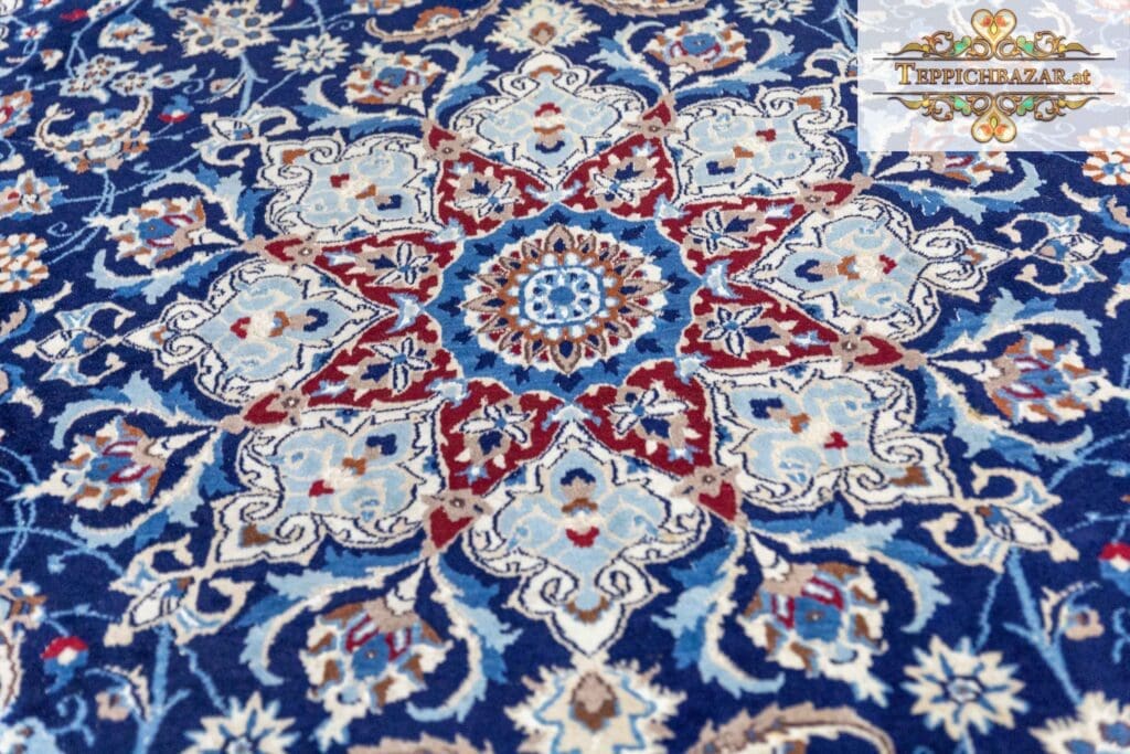 Persian Rug Nain 354x243cm Wool Silk Hand-knotted