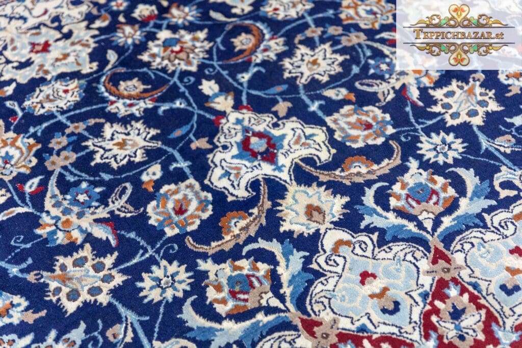 Persian Rug Nain 354x243cm Wool Silk Hand-knotted