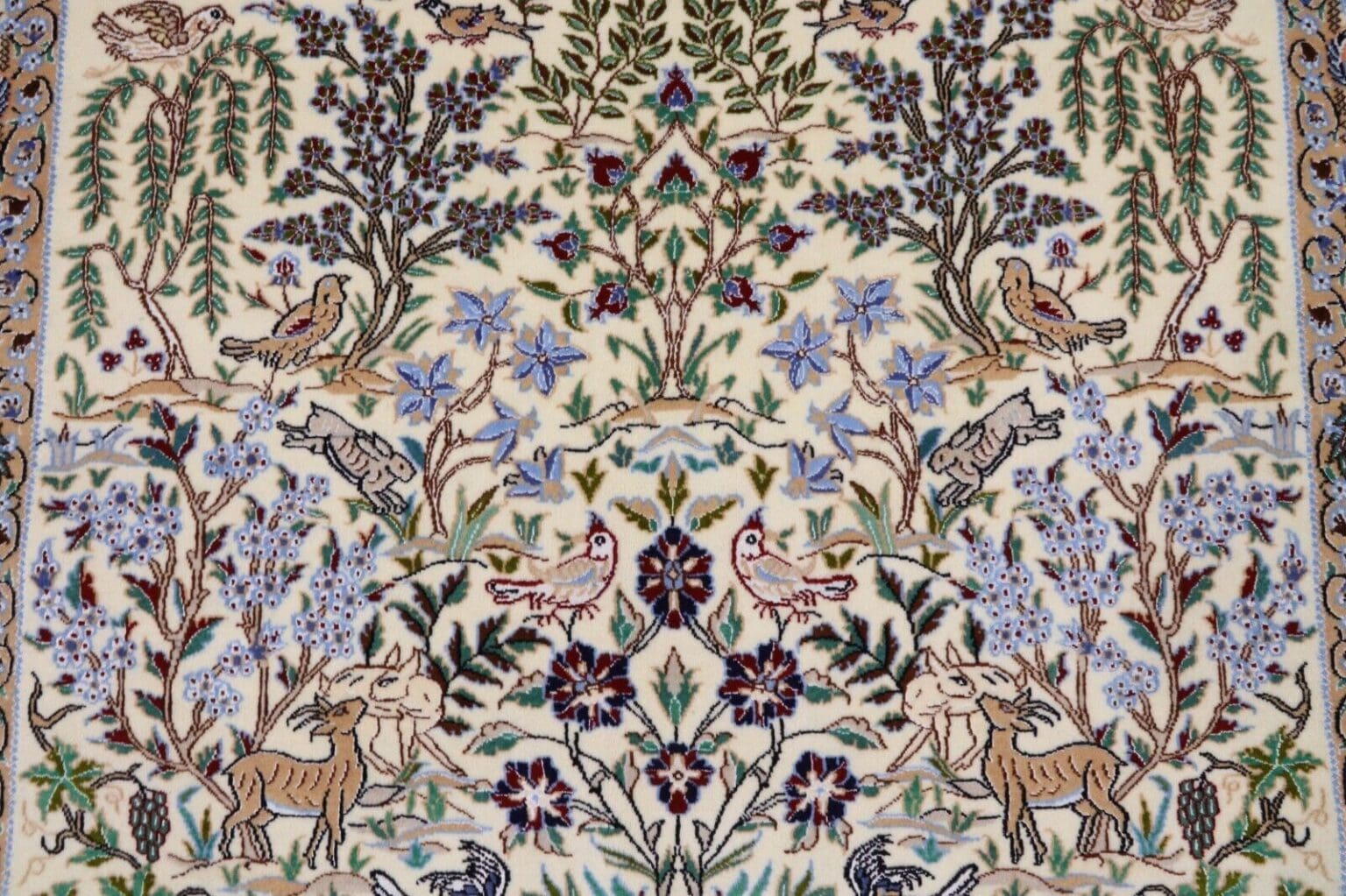 Persian Rug Nain 164 x 124 cm Cork Wool Hand-knotted