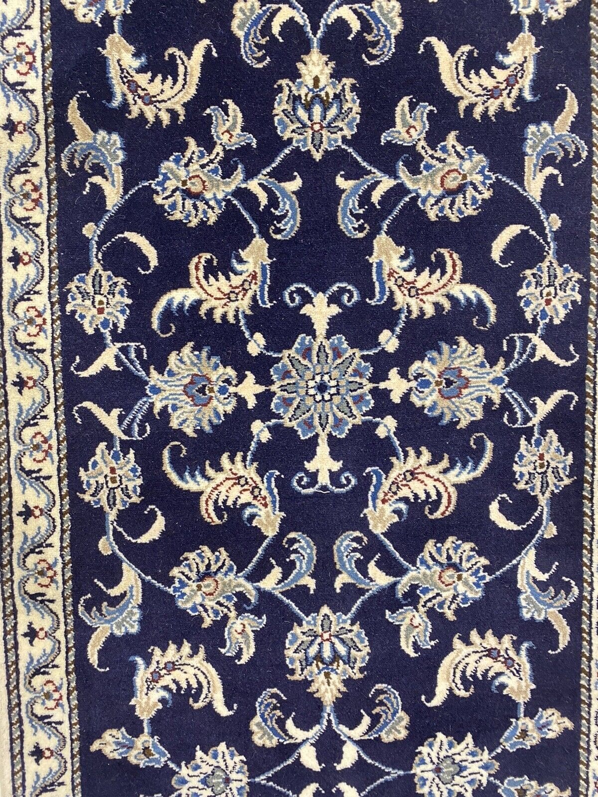 Persian Rug Nain 297 x 77 cm Wool Hand-knotted