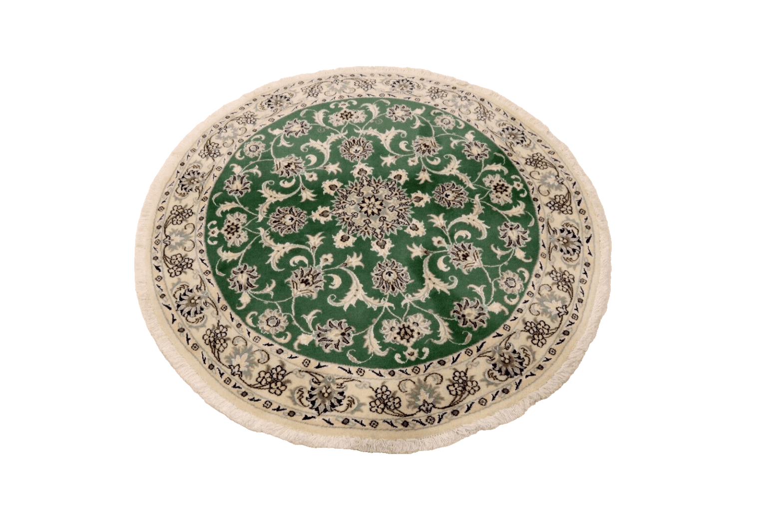 perserteppich-rund-150x150-cm-300000-knoten-m-90-schurwolle-10-1-2 Persian Rug Nain 150 x 150 cm Wool Hand-knotted