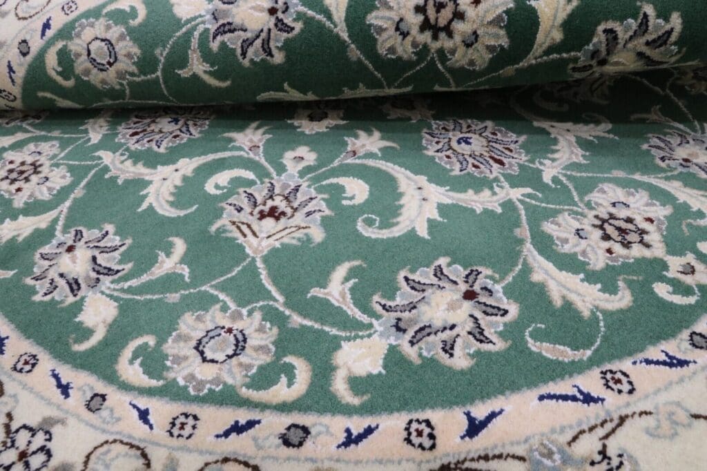perserteppich-rund-150x150-cm-300000-knoten-m-90-schurwolle-10-1-1 Persian Rug Nain 150 x 150 cm Wool Hand-knotted