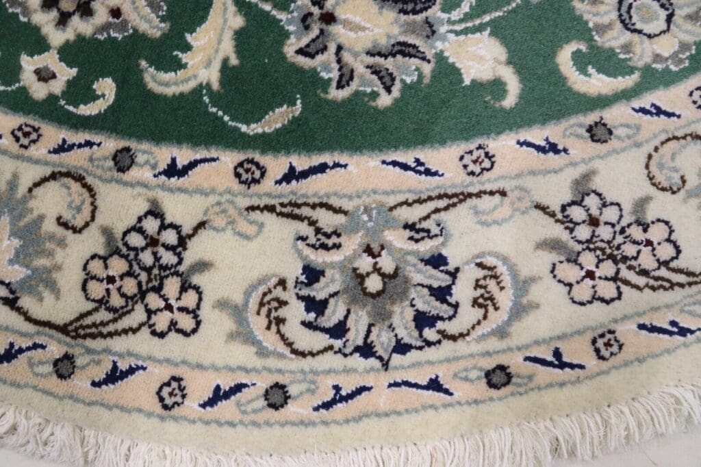 perserteppich-rund-150x150-cm-300000-knoten-m-90-schurwolle-10-1-2 Persian Rug Nain 150 x 150 cm Wool Hand-knotted