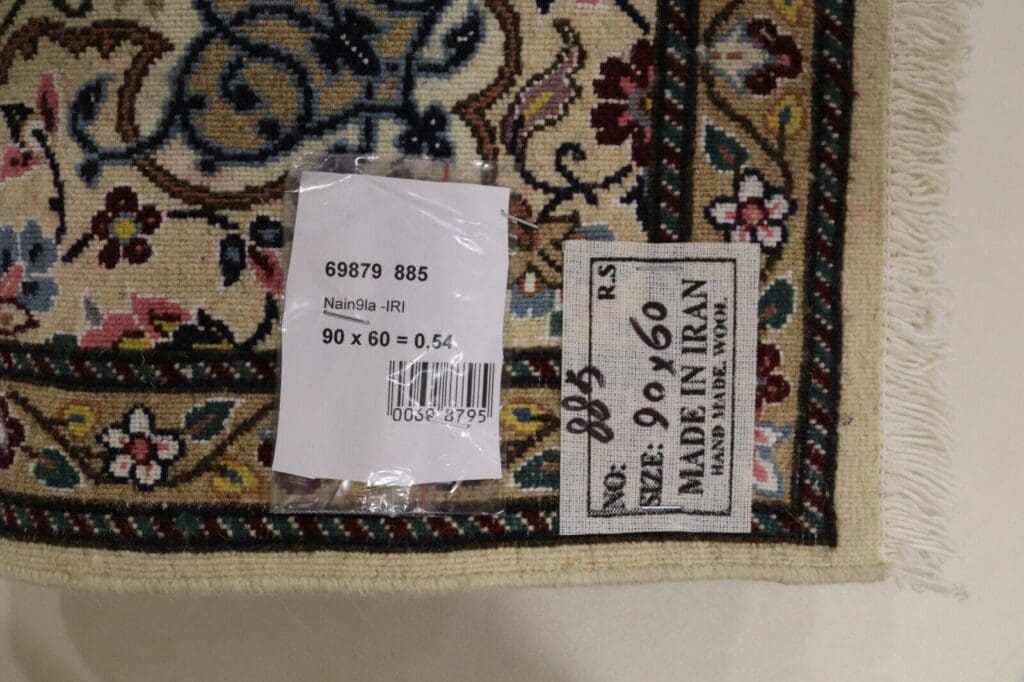 Persian Rug Nain 90 x 60 cm Wool Hand-knotted