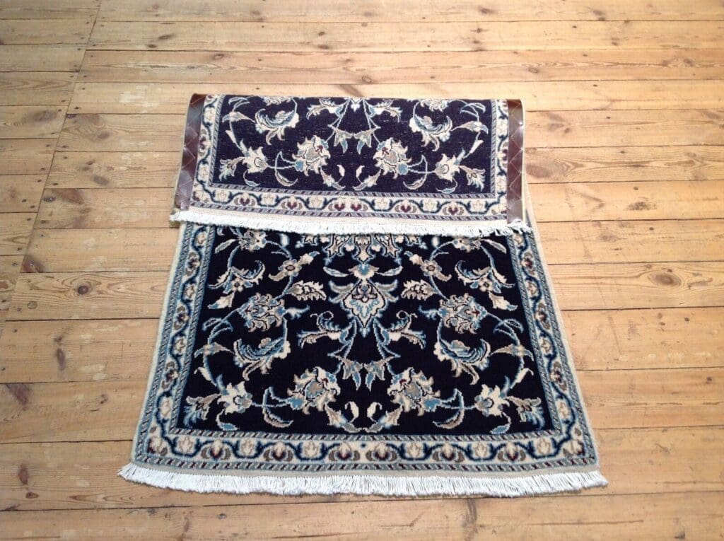 wunderschoner-orientteppich-nain-148-x-90-cm-300000-knoten-100-1-1 Persian Rug Nain 148 x 90 cm Wool Hand-knotted