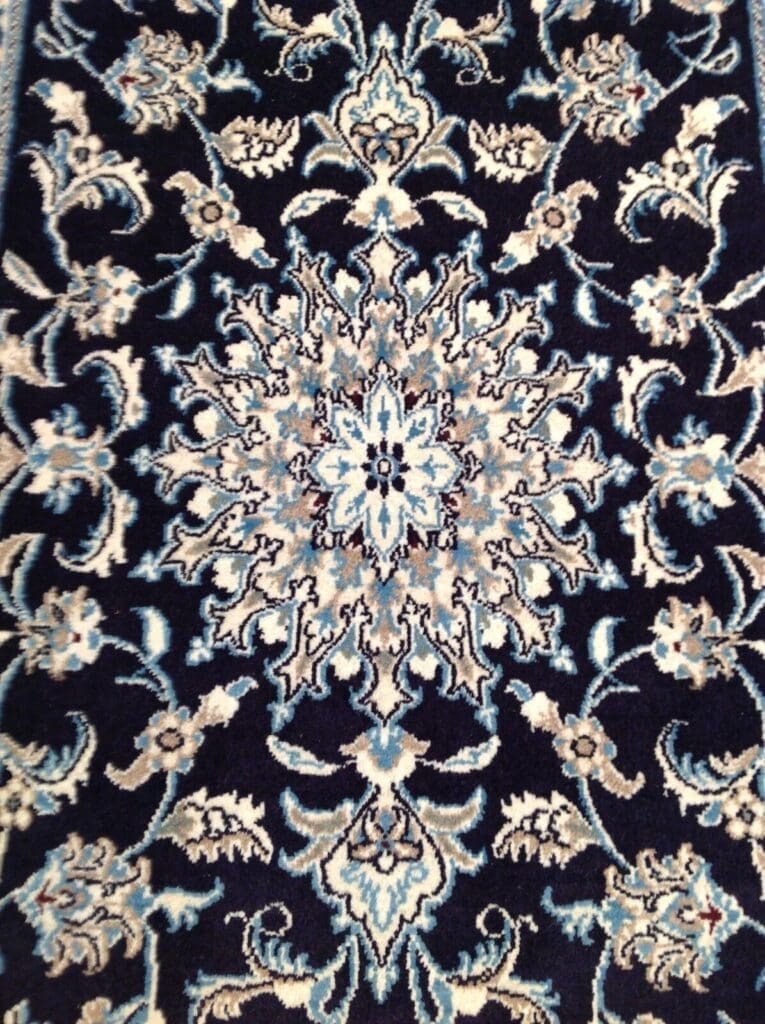 wunderschoner-orientteppich-nain-148-x-90-cm-300000-knoten-100-1-2 Persian Rug Nain 148 x 90 cm Wool Hand-knotted