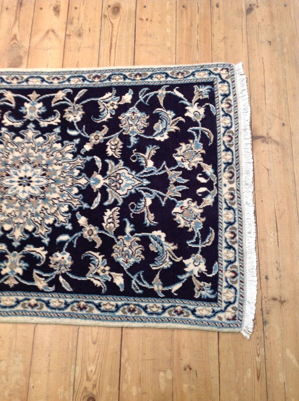wunderschoner-orientteppich-nain-148-x-90-cm-300000-knoten-100-1-5 Persian Rug Nain 148 x 90 cm Wool Hand-knotted