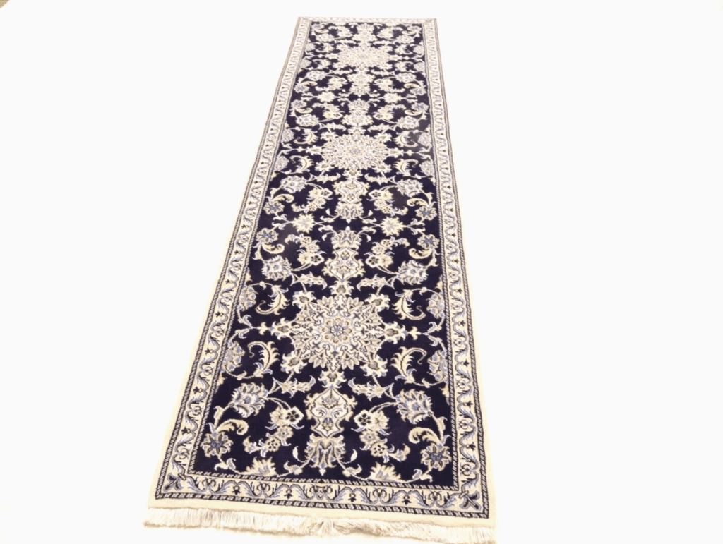 wunderschoner-orientteppich-super-nain-280-x-77-cm-300000-knoten-m-90-1-3 Persian Rug Nain 280 x 77 cm Wool Hand-knotted