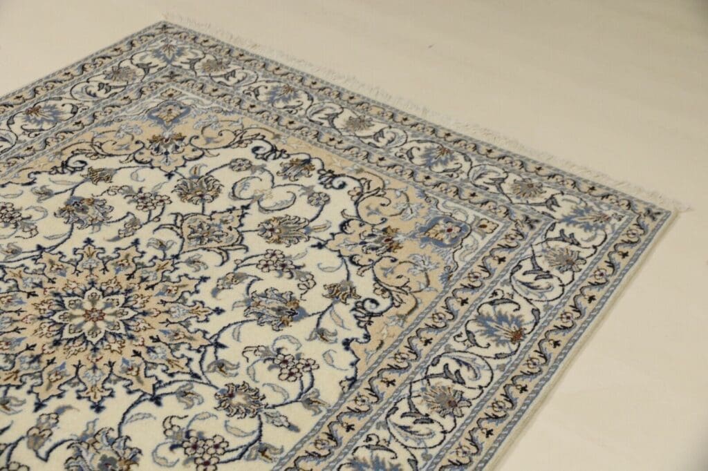 wunderschoner-orientteppich-super-nain-200-x-144-cm-ca-300000-knoten-m-1-3 Persian Rug Super Nain 200 x 144 cm Wool Hand-knotted