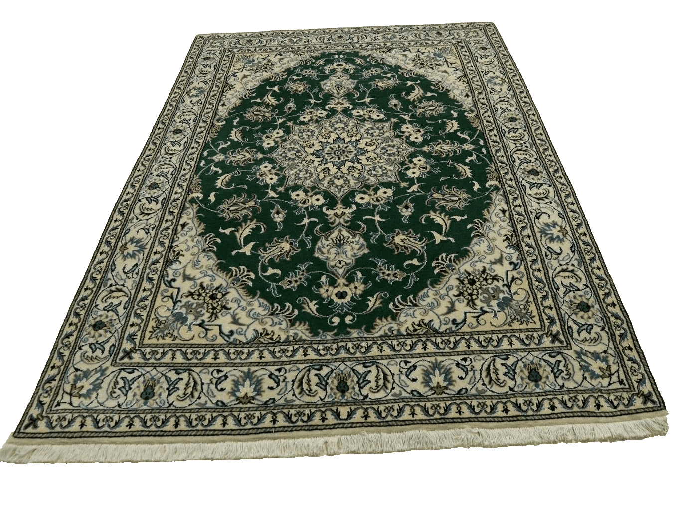 wunderschoner-perserteppich-nain-237-x-166-cm-300000-knoten-m-90-1-2 Persian Rug Nain 237 x 166 cm Wool Hand-knotted