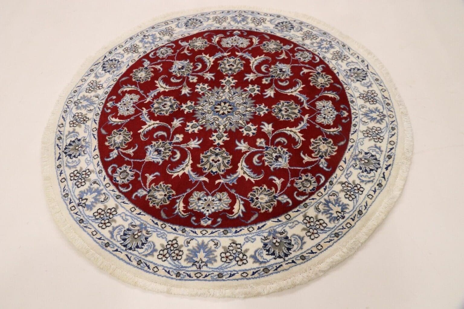 wunderschoner-orientteppich-150-x-150-cm-300000-knoten-m-90-1-2 Persian Rug Nain 150 x 150 cm Wool Hand-knotted