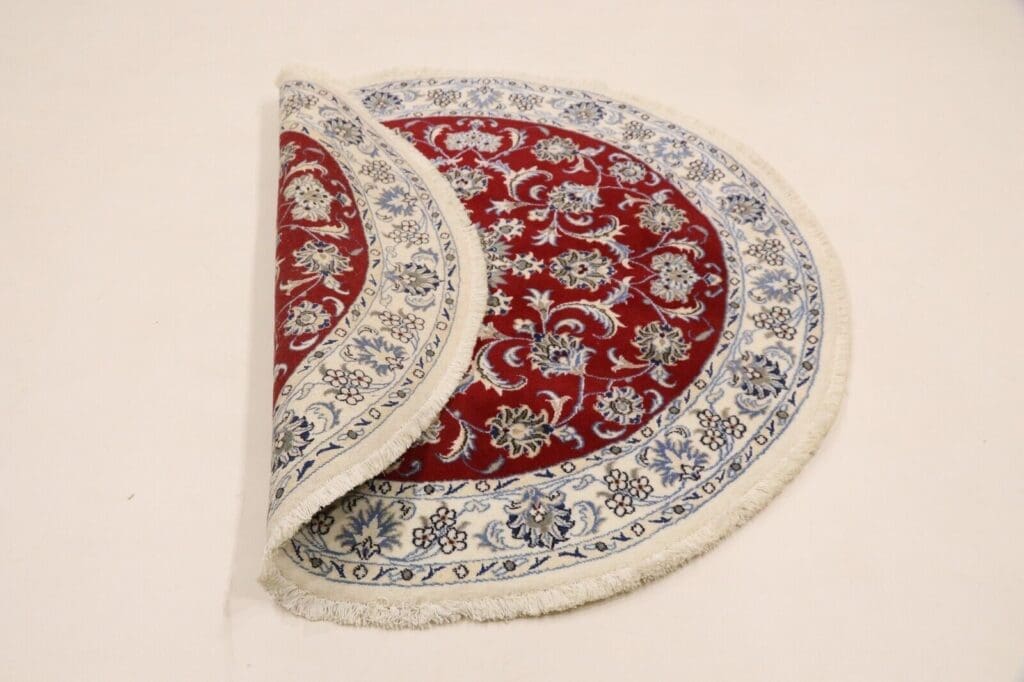 wunderschoner-orientteppich-150-x-150-cm-300000-knoten-m-90-1-3 Persian Rug Nain 150 x 150 cm Wool Hand-knotted