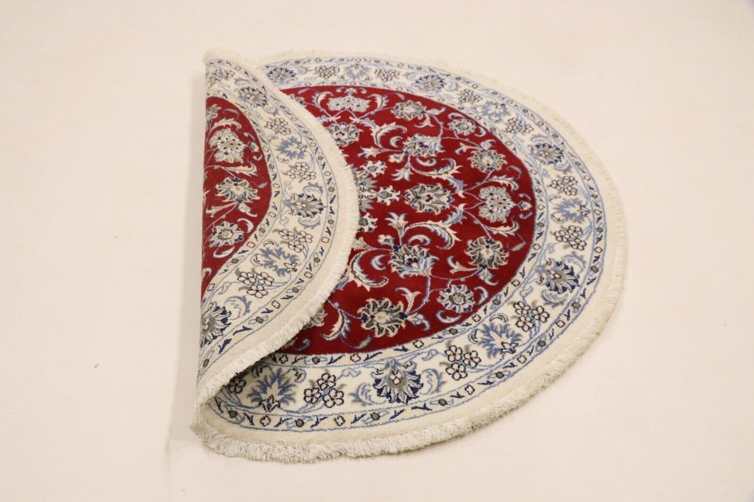 wunderschoner-orientteppich-150-x-150-cm-300000-knoten-m-90-1-3 Persian Rug Nain 150 x 150 cm Wool Hand-knotted