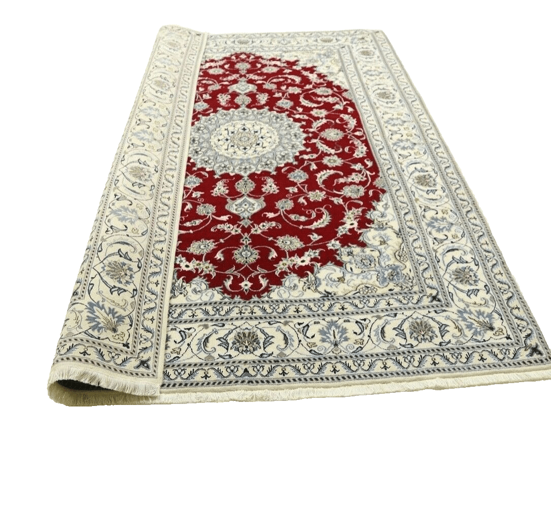 wunderschoner-perserteppich-nain-290-x-197-cm-ca-300000-knoten-m-90-1-2 Persian Rug Nain 290 x 197 cm Wool Hand-knotted