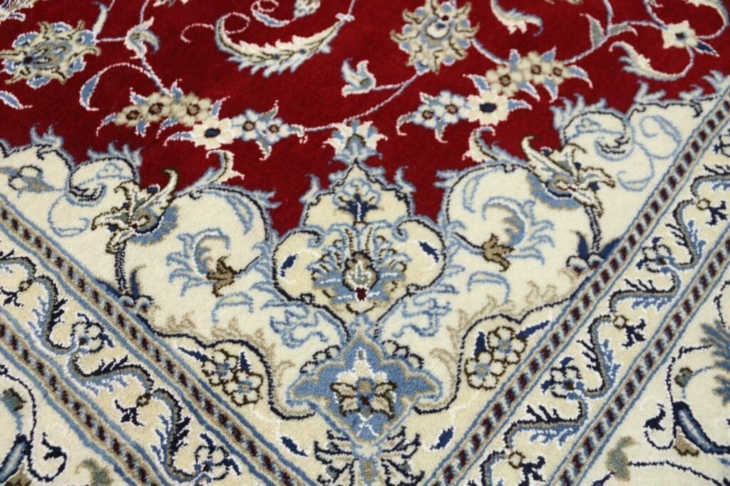 wunderschoner-perserteppich-nain-290-x-197-cm-ca-300000-knoten-m-90-1-1 Persian Rug Nain 290 x 197 cm Wool Hand-knotted