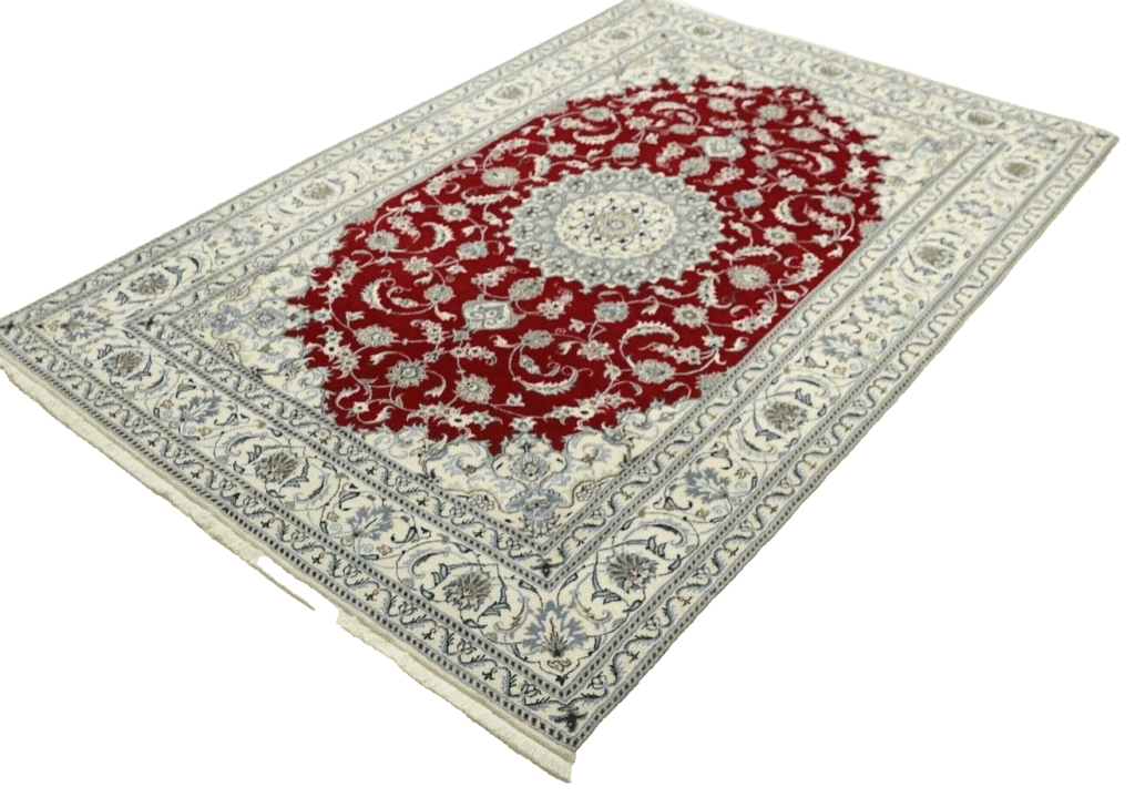 wunderschoner-perserteppich-nain-290-x-197-cm-ca-300000-knoten-m-90-1-5 Persian Rug Nain 290 x 197 cm Wool Hand-knotted