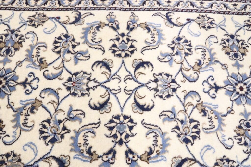 Persian Rug Nain 187 x 78 cm Wool Silk Hand-knotted