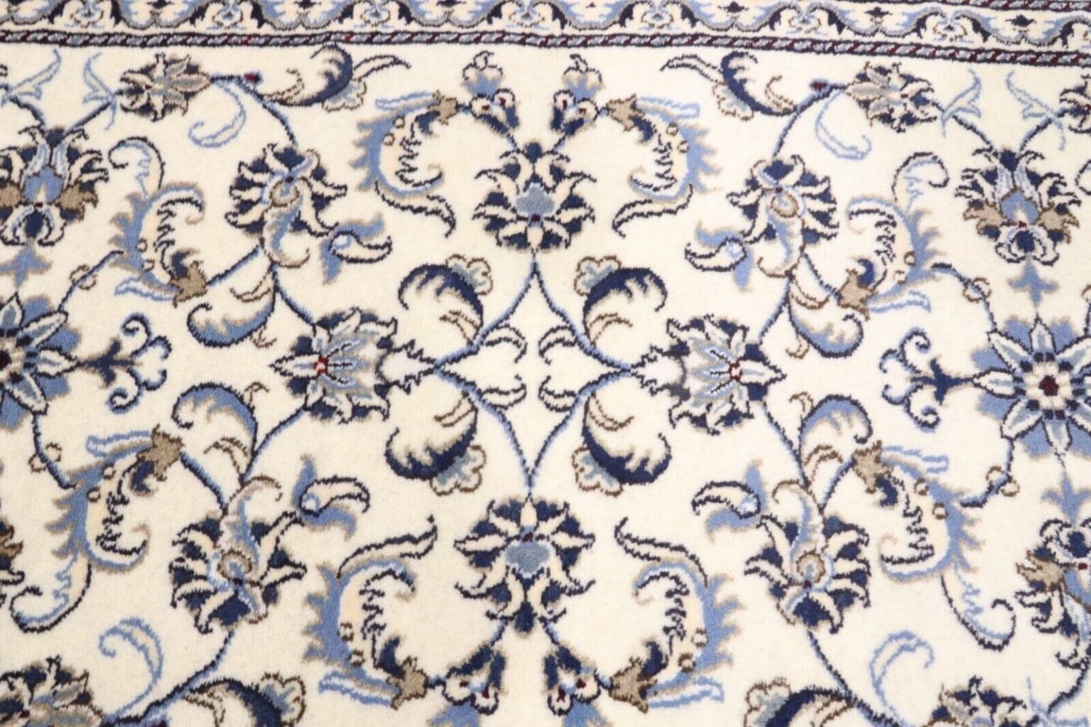 Persian Rug Nain 187 x 78 cm Wool Silk Hand-knotted