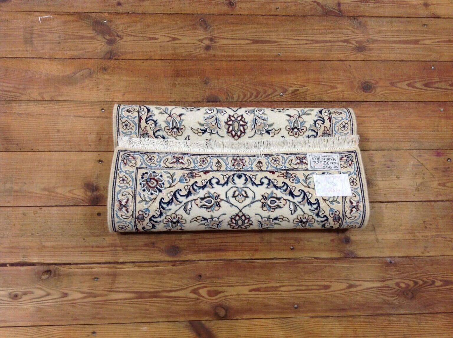wunderschoner-orientteppich-super-nain-9-la-92-x-64-cm-ca-500000-5 Persian Rug Nain 92 x 64 cm Wool Hand-knotted