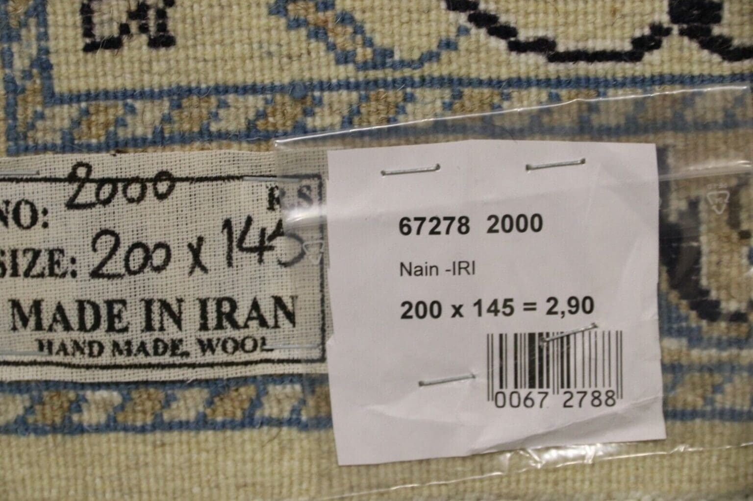 Persian Rug Nain 200 x 145 cm Wool Hand-knotted