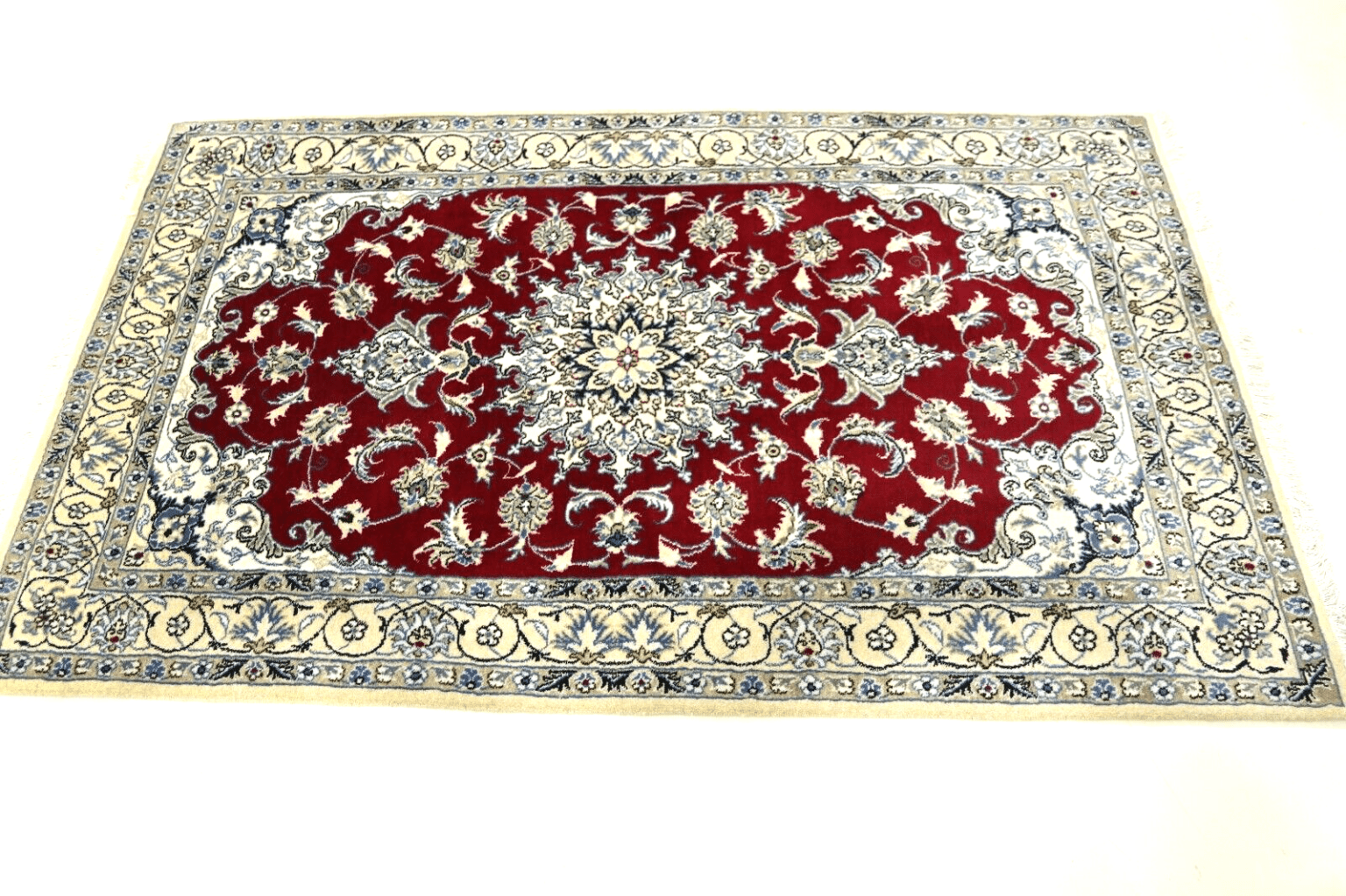 Persian Rug Nain 203 x 145 cm Wool Hand-knotted