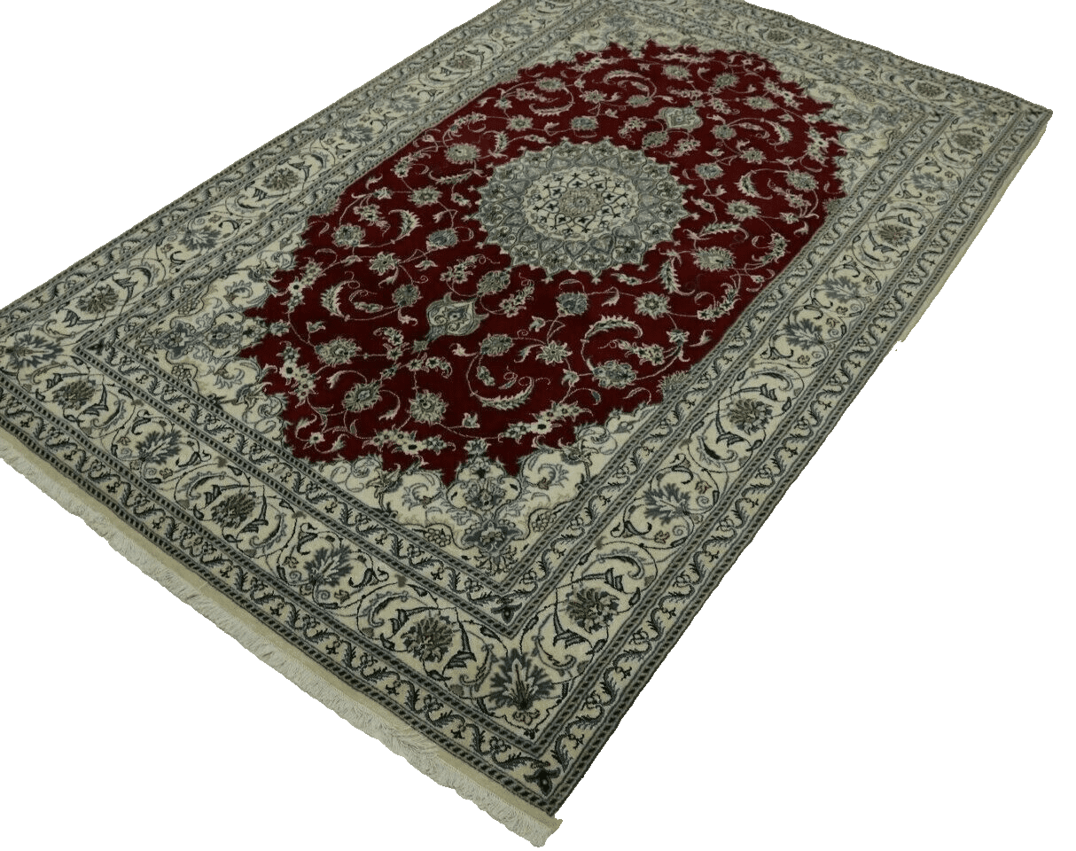 wunderschoner-perserteppich-nain-mit-seide-293-x-198-cm-ca-300000-1 Persian Rug Nain 293 x 198 cm Wool Hand-knotted