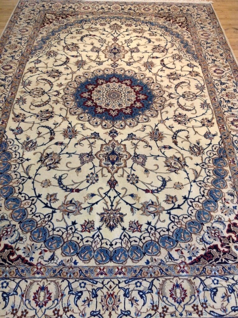 wunderschoner-perserteppich-nain-315-x-205-cm-400000-knoten-m-neu Persian Rug Nain 315 x 205 cm Wool Hand-knotted