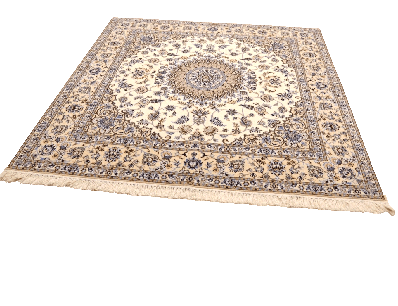 Persian Rug Nain 204 x 206 cm Cork wool Hand-knotted