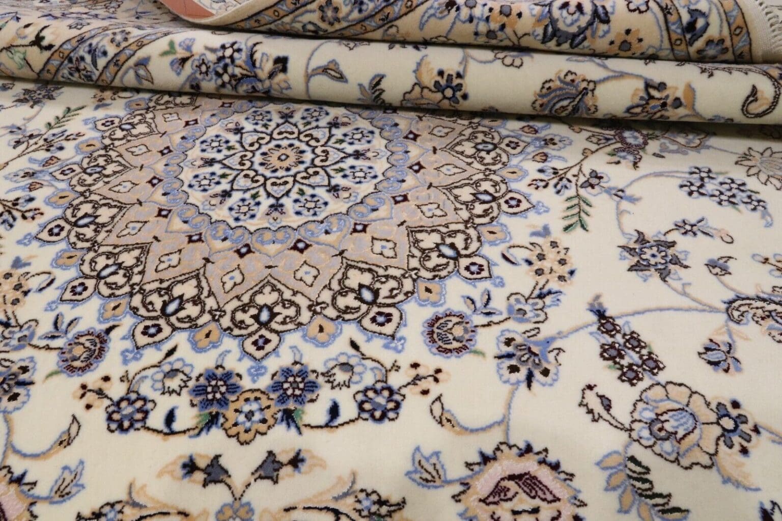 Persian Rug Nain 204 x 206 cm Cork wool Hand-knotted