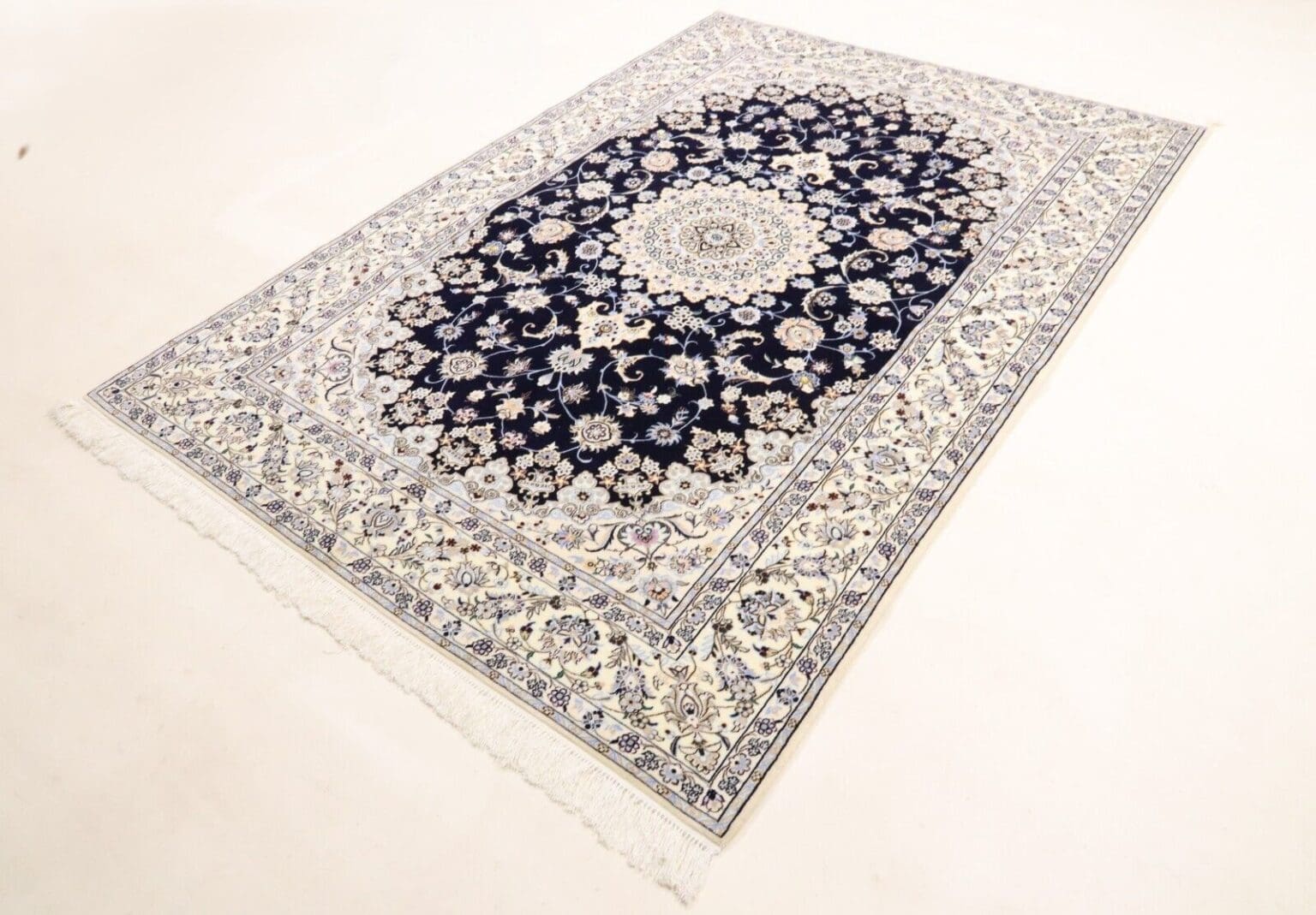 Persian Rug Nain 254 x 168 cm Cork Wool Hand-knotted
