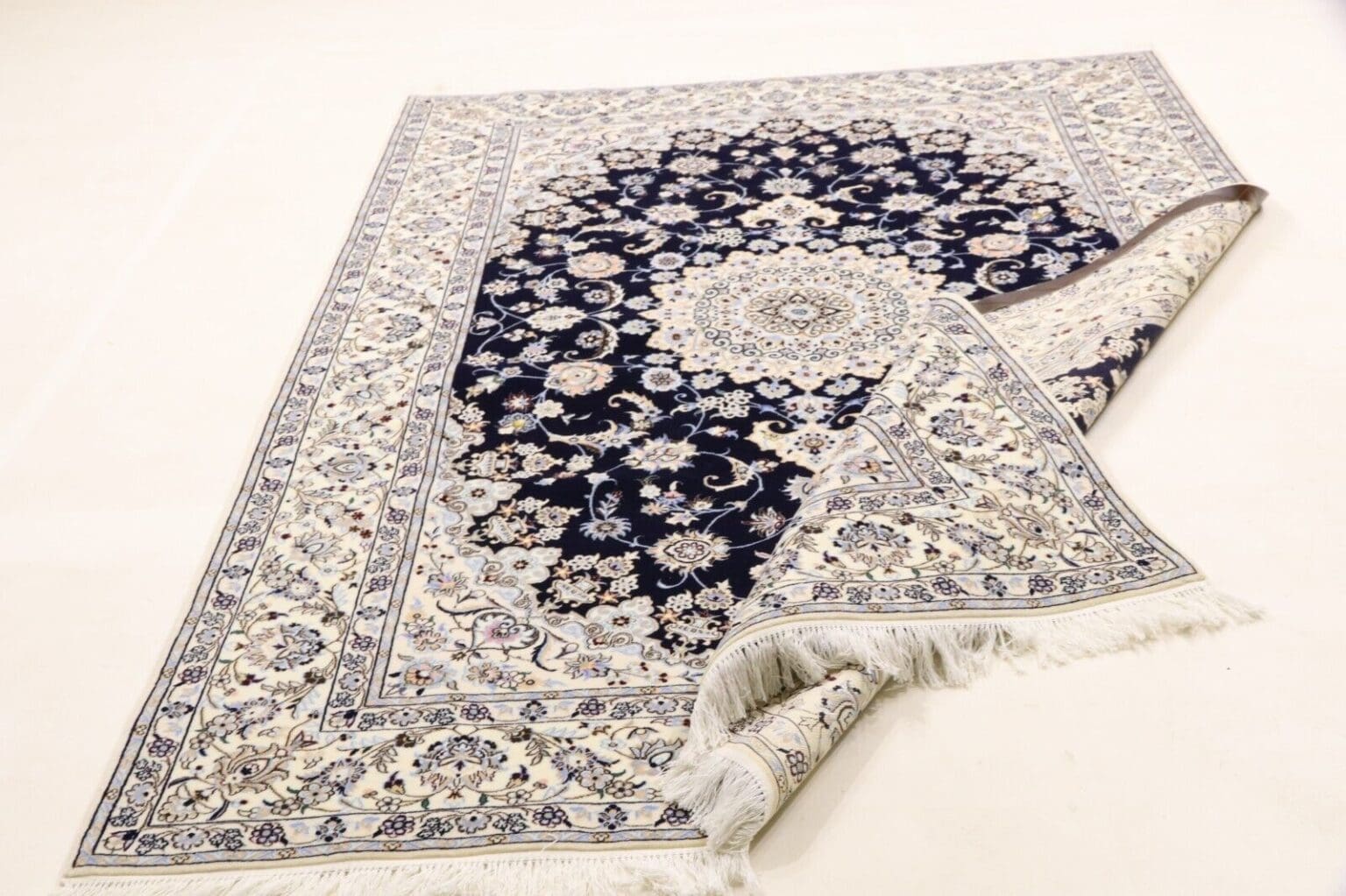 Persian Rug Nain 254 x 168 cm Cork Wool Hand-knotted
