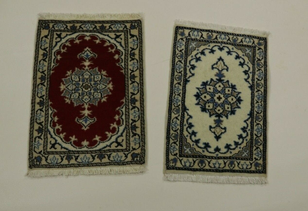 Persian Rug Nain 60 x 40 cm Wool Hand-knotted