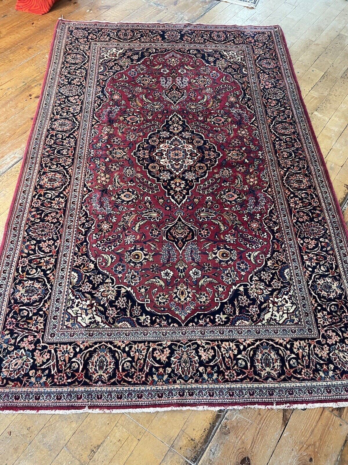 Persian Rug Kashan 210x140 cm Wool Hand-knotted