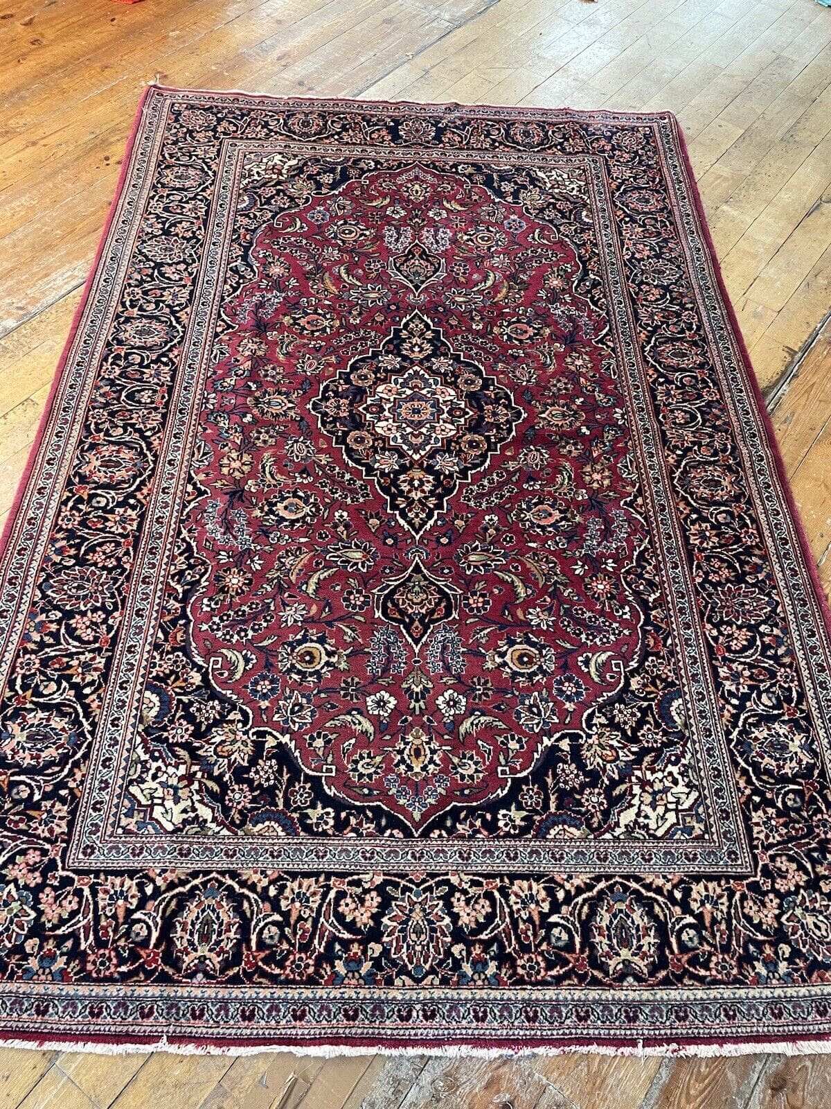 Persian Rug Kashan 210x140 cm Wool Hand-knotted