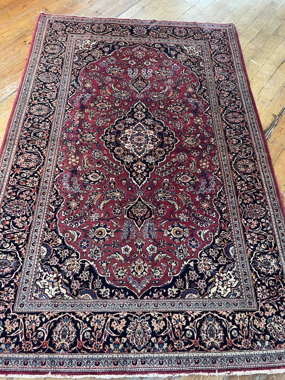 Persian Rug Kashan 210x140 cm Wool Hand-knotted