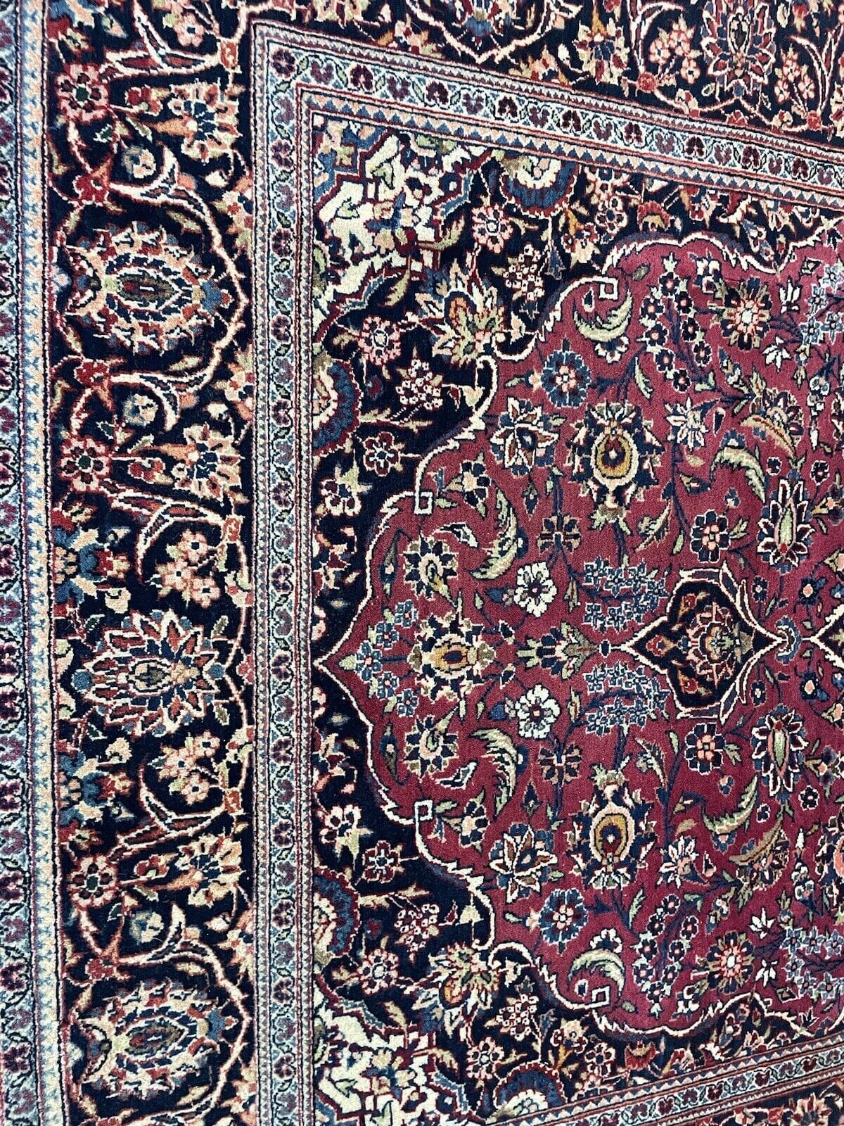 Persian Rug Kashan 210x140 cm Wool Hand-knotted