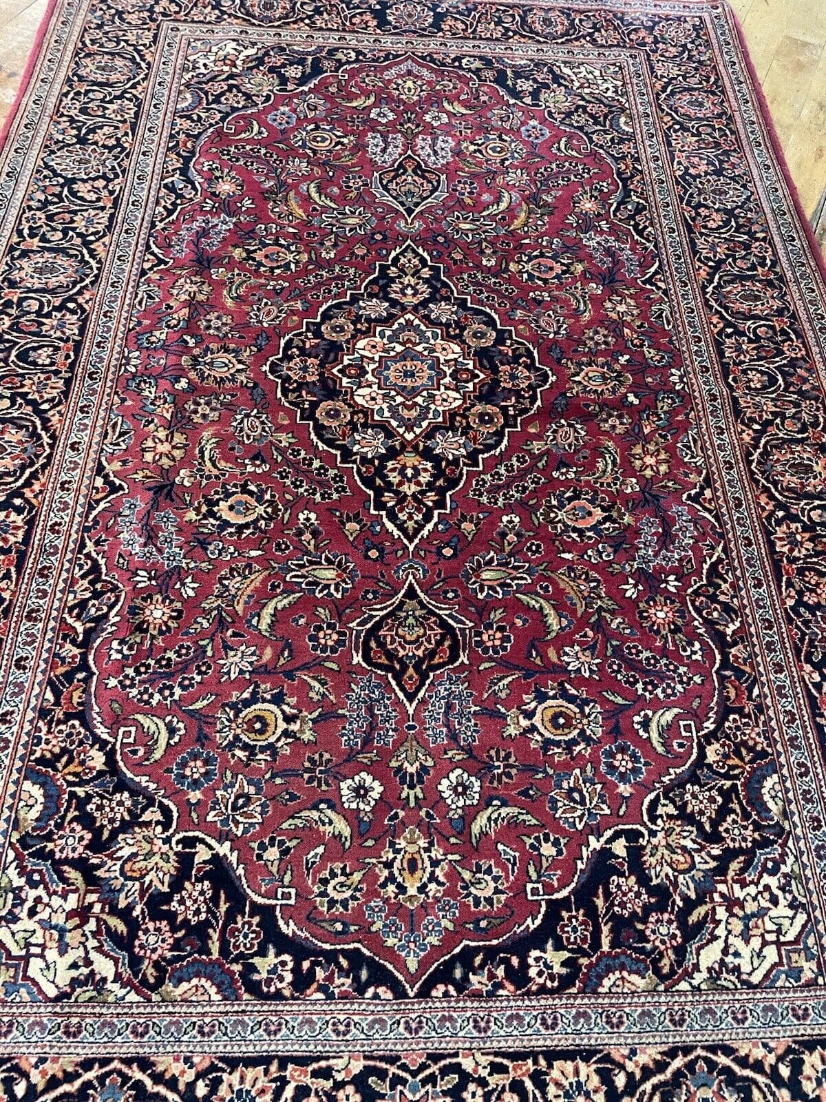 Persian Rug Kashan 210x140 cm Wool Hand-knotted