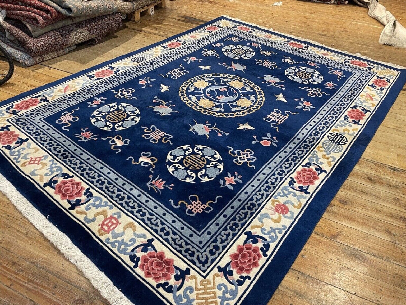 exquisiter-peking-antik-liebhaber-stuck-teppich-250x350-cm-seltenes-9 Oriental Rug Peking 250 x 350 cm Wool Hand-knotted