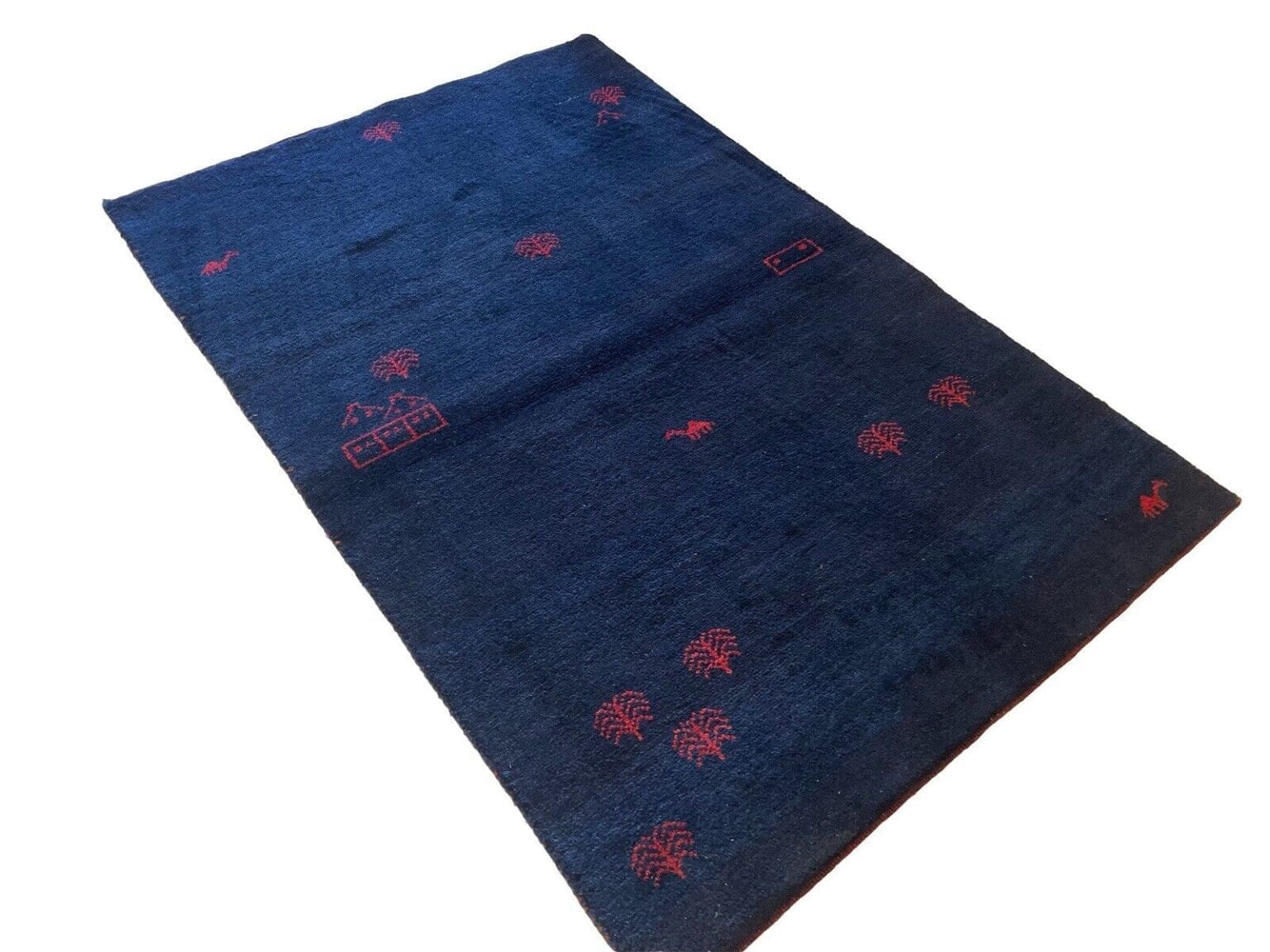 perserteppich-180x120-cm-handgesponnene-schurwolle-in-naturfarbe-blau-1-4 Persian Rug 180x120 cm Wool Hand-knotted